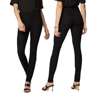 NYDJ High-Rise Skinny Jeans — Black